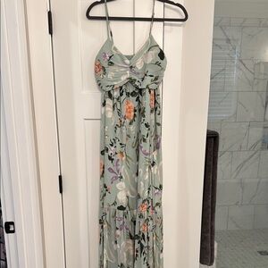Abercrombie Floral Maxi Dress with side slit